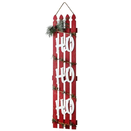 4ft. Red & White Ho Ho Ho Wall Sign 1 4ft. Red & White Ho Ho Ho Wall Sign