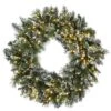 30" LED Cosmic Lights® Glittery Bristle Pine Wreath