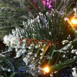 30" LED Cosmic Lights® Glittery Bristle Pine Wreath -Northlight Sale Store D252556S 4