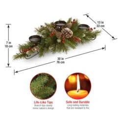 2.5ft. Frosted Berry Candle Holder Centerpiece -Northlight Sale Store D252567S 14