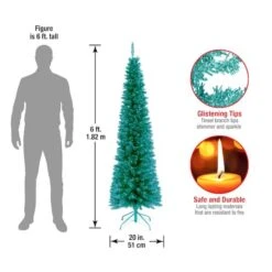6ft. Unlit Tinsel Artificial Christmas Tree -Northlight Sale Store D252629S 14