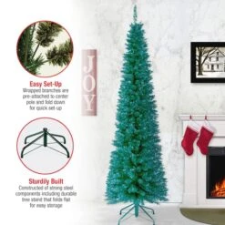 6ft. Unlit Tinsel Artificial Christmas Tree -Northlight Sale Store D252629S 15