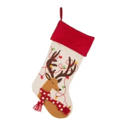 Glitzhome® 21" LED Reindeer Christmas Stockings, 2ct. -Northlight Sale Store D252853S 4