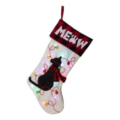 Glitzhome® 21" LED Cat Christmas Stockings, 2ct. -Northlight Sale Store D252863S 3