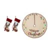 Glitzhome® LED Reindeer Stockings & Tree Skirt Set