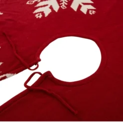 Glitzhome® Knitted Snowflake Stockings, Tree Skirt & Pillow Cover Set -Northlight Sale Store D252903S 6