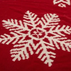 Glitzhome® Knitted Snowflake Stockings, Tree Skirt & Pillow Cover Set -Northlight Sale Store D252903S 7
