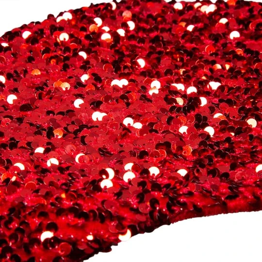 Glitzhome® 21" Red Sequin Christmas Stocking, 2ct. 8 Glitzhome® 21" Red Sequin Christmas Stocking, 2ct. - Image 8
