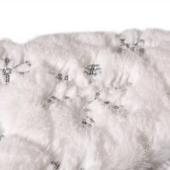 Glitzhome® 21" White Plush With Snowflake Christmas Stocking -Northlight Sale Store D252957S 5