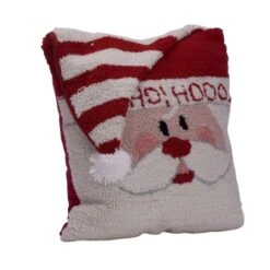 Glitzhome® 14" Hooked 3D Santa Pillow