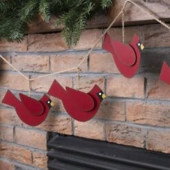 Glitzhome® 6ft. Metal Christmas Cardinal Garland -Northlight Sale Store D253601S 3