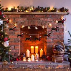 Glitzhome® 6ft. Metal Christmas Dog Garland -Northlight Sale Store D253602S 3