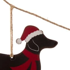 Glitzhome® 6ft. Metal Christmas Dog Garland -Northlight Sale Store D253602S 7