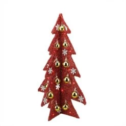 Northlight 2.25ft. Pre-Lit Red Slim Tinsel Christmas Tree With LED Lights -Northlight Sale Store D253639S 11