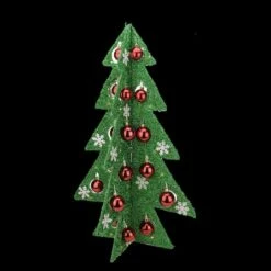 Northlight 2.25ft. Pre-Lit Green & Red Tinsel Christmas Tree With LED Lights -Northlight Sale Store D253641S 13