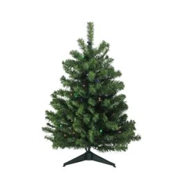 Northlight 3ft. Pre-Lit Canadian Pine Artificial Christmas Tree, Multicolor LED Lights -Northlight Sale Store D253651S 11