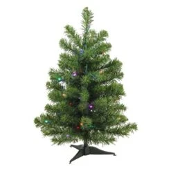 Northlight 24" Pre-Lit Canadian Pine Artificial Christmas Tree, Multicolor Lights 12 Northlight 24" Pre-Lit Canadian Pine Artificial Christmas Tree, Multicolor Lights -Northlight Sale Store D253652S 11