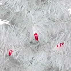 Northlight 3ft. Pre-Lit White Iridescent Pine Artificial Christmas Tree, Pink Lights -Northlight Sale Store D253654S 14