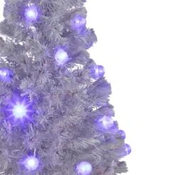 Northlight 4ft. Pre-Lit Medium White Iridescent Fiber Optic Artificial Christmas Tree With Blue LED Lights 13 Northlight 4ft. Pre-Lit Medium White Iridescent Fiber Optic Artificial Christmas Tree With Blue LED Lights -Northlight Sale Store D253657S 12