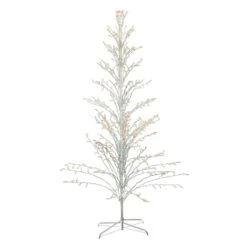 Northlight 6ft. Pre-Lit White Cascade Twig Artificial Christmas Tree, Clear Lights