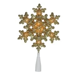 Northlight 9" Gold Lighted Snowflake Christmas Tree Topper -Northlight Sale Store D253705S 11
