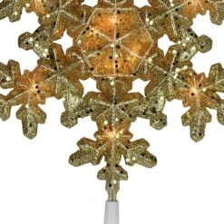 Northlight 9" Gold Lighted Snowflake Christmas Tree Topper -Northlight Sale Store D253705S 13