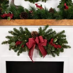 Northlight 32" Clear Lights Canadian Pine Swag -Northlight Sale Store D253711S 12