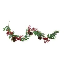 Northlight 5ft. Pre-Decorated Berries & Pinecones Pine Springs Garland -Northlight Sale Store D253712S 11