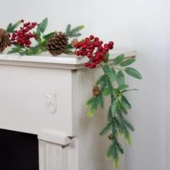 Northlight 5ft. Pre-Decorated Berries & Pinecones Pine Springs Garland -Northlight Sale Store D253712S 12
