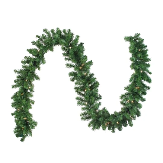 Northlight 9ft. Clear Dura Lit® Lighted Oak Creek Pine Garland 1 Northlight 9ft. Clear Dura Lit® Lighted Oak Creek Pine Garland