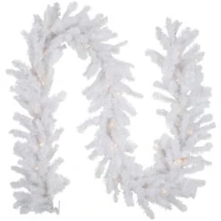 Northlight 9ft. Clear Lighted Snow White Garland -Northlight Sale Store D253722S 11