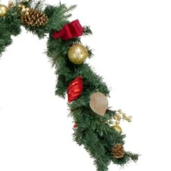 Northlight 6ft. Red & Gold Pre-Decorated Ornaments & Pinecones Garland -Northlight Sale Store D253729S 13