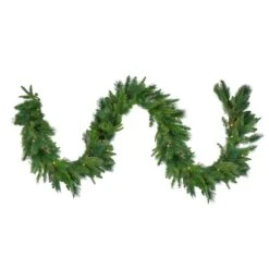 Northlight 9ft. Pre-Lit Warm White LED Mixed Rosemary Pine Garland