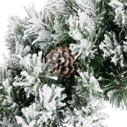 Northlight 24" Flocked Angel Pine & Pinecones Wreath -Northlight Sale Store D253733S 16