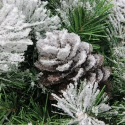 Northlight 24" Flocked Angel Pine & Pinecones Wreath -Northlight Sale Store D253733S 2