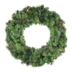 Northlight 24" Pre-Lit Canadian Pine Artificial Christmas Wreath -Northlight Sale Store D253738S 11