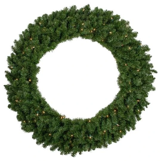 Northlight 4ft. Pre-Lit Canadian Pine Artificial Christmas Wreath 6 Northlight 4ft. Pre-Lit Canadian Pine Artificial Christmas Wreath - Image 6