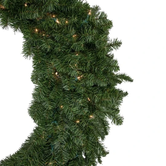Northlight 4ft. Pre-Lit Canadian Pine Artificial Christmas Wreath 8 Northlight 4ft. Pre-Lit Canadian Pine Artificial Christmas Wreath - Image 8