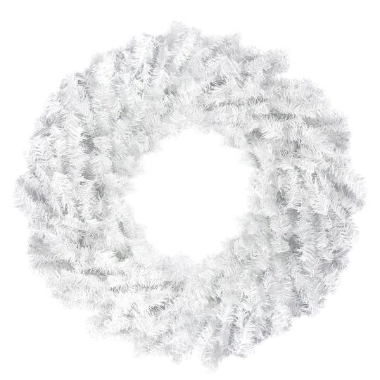 Northlight 24" White Canadian Pine Artificial Christmas Wreath 1 Northlight 24" White Canadian Pine Artificial Christmas Wreath