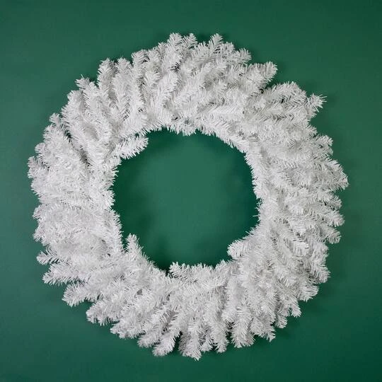 Northlight 24" White Canadian Pine Artificial Christmas Wreath 9 Northlight 24" White Canadian Pine Artificial Christmas Wreath - Image 9