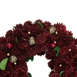 Northlight 9.5" Red & Gold Pinecone Wreath 11 Northlight 9.5" Red & Gold Pinecone Wreath -Northlight Sale Store D253753S 13