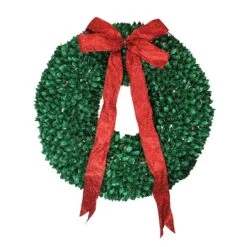 Northlight 28" Pre-Lit Glittered Leaves Artificial Christmas Wreath -Northlight Sale Store D253760S 11