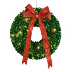 Northlight 28" Pre-Lit Glittered Leaves Artificial Christmas Wreath -Northlight Sale Store D253760S 12