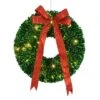 Northlight 28" Pre-Lit Glittered Leaves Artificial Christmas Wreath