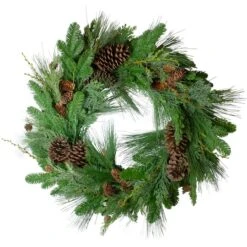 Northlight 32" Cedar & Pinecone Wreath -Northlight Sale Store D253767S 11