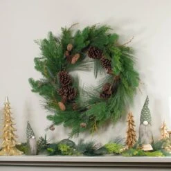 Northlight 32" Cedar & Pinecone Wreath -Northlight Sale Store D253767S 12