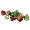 Northlight 9ct. 2-Finish Silver & Red Glass Retro Reflector Ornaments