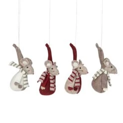 Northlight 4ct. Red & Gray Standing Mice Ornaments -Northlight Sale Store D253781S 12