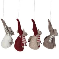Northlight 4ct. Red & Gray Standing Mice Ornaments -Northlight Sale Store D253781S 13