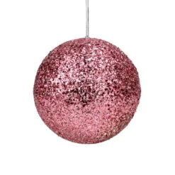 Northlight 6" Glittery Pink Sequin Ball Ornament